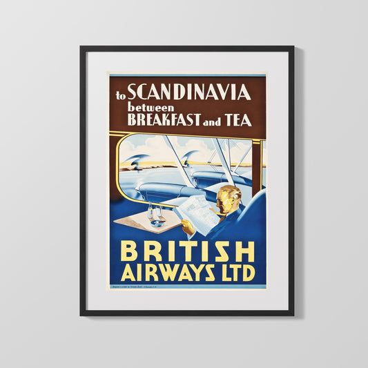 Classic Travel Poster - Scandinavia - British Airways