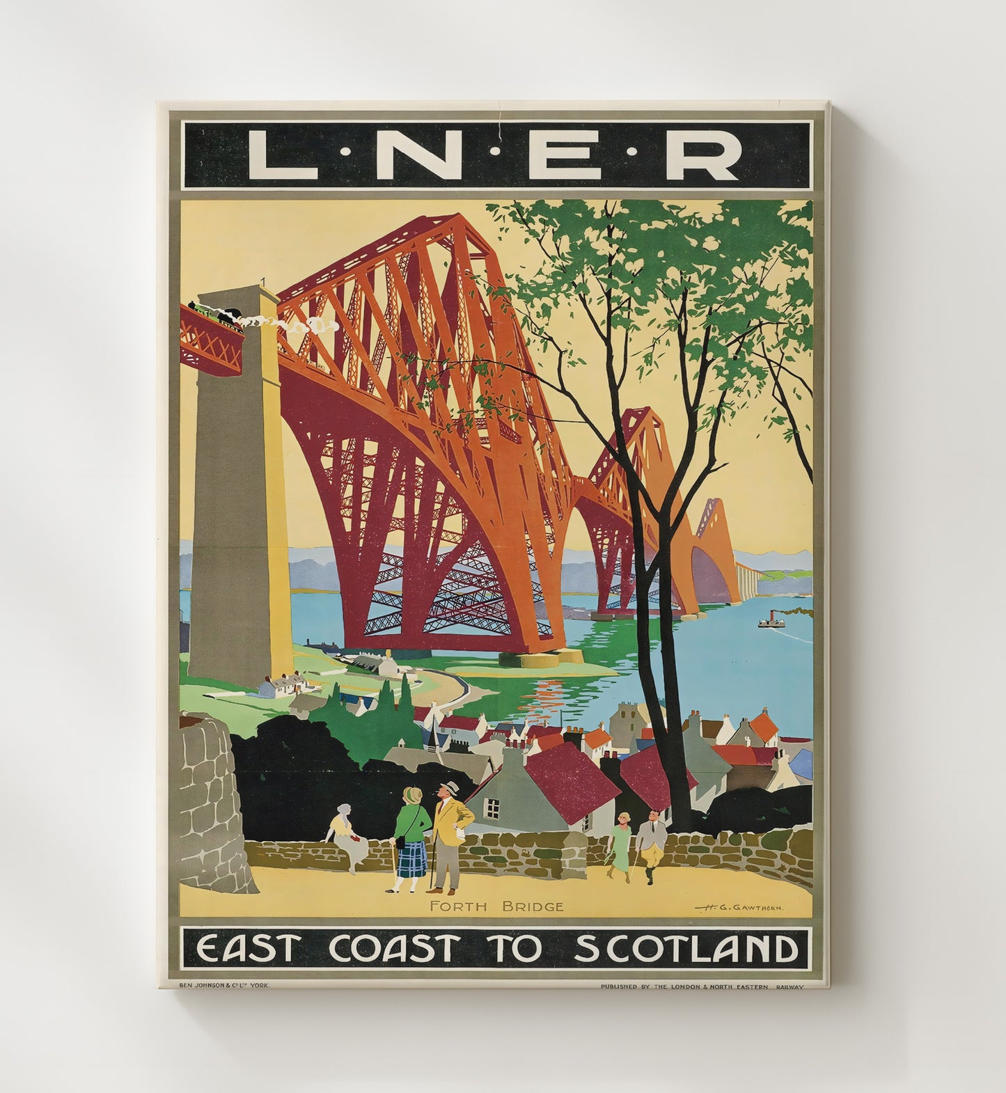 Scotland East Coast LNER Vintage Travel Print 20x24 Canvas travel wall art print