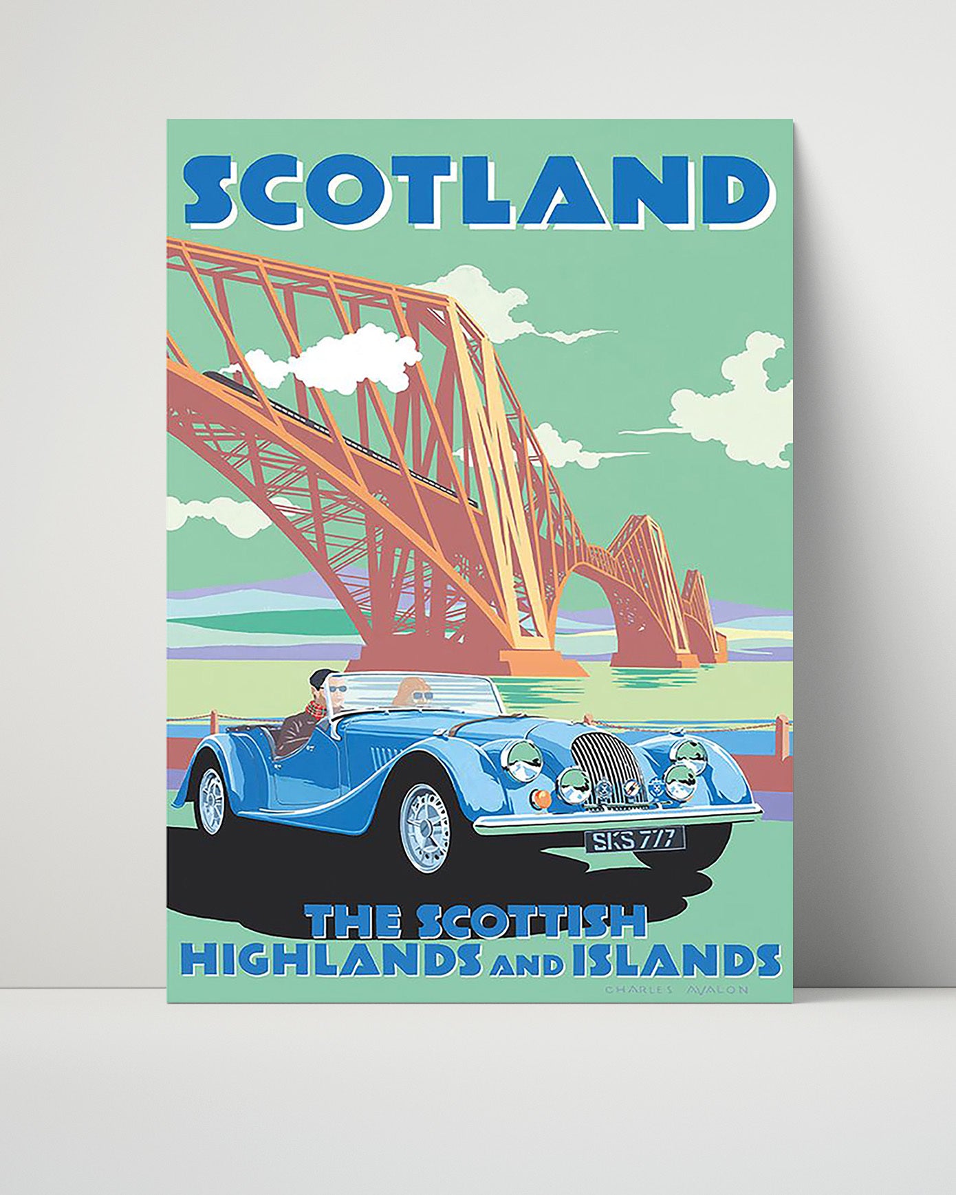 Scotland Highlands Vintage Travel Print 16x20 Unframed Print travel wall art print