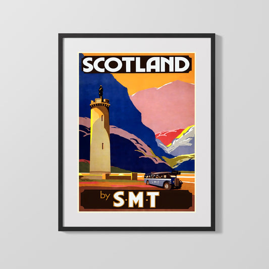 Classic Travel Poster - Scotland - SMT Bus Travel
