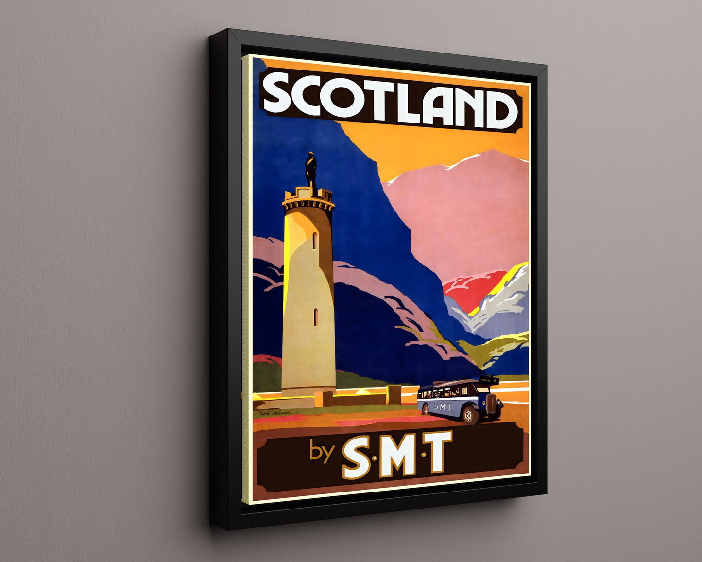 Classic Travel Poster - Scotland - SMT Bus Travel