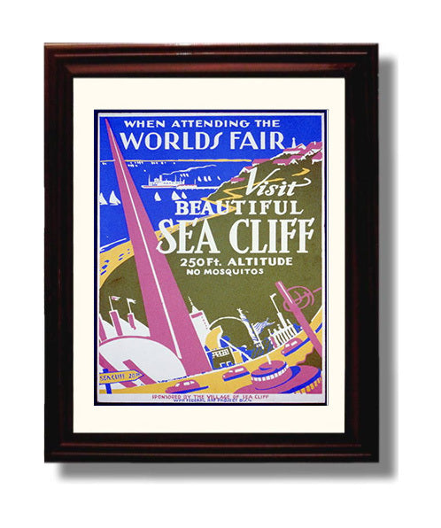 Sea Cliff Worlds Fair travel poster wall art 8x10 Canvas
