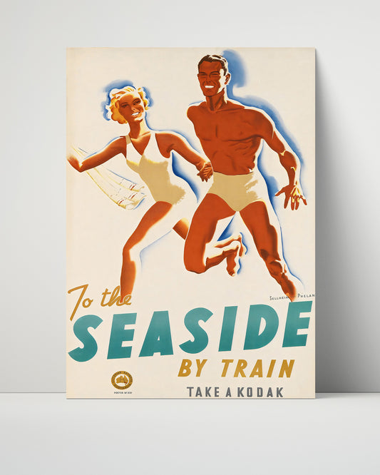 Seaside By Train Kodak - Travel - 16x20 Unframed Print