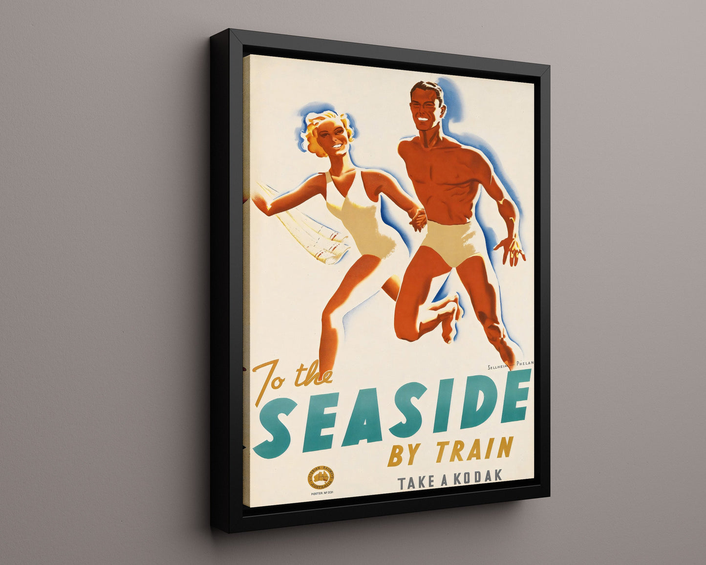 Classic Travel Poster - Seaside - By Train Kodak
