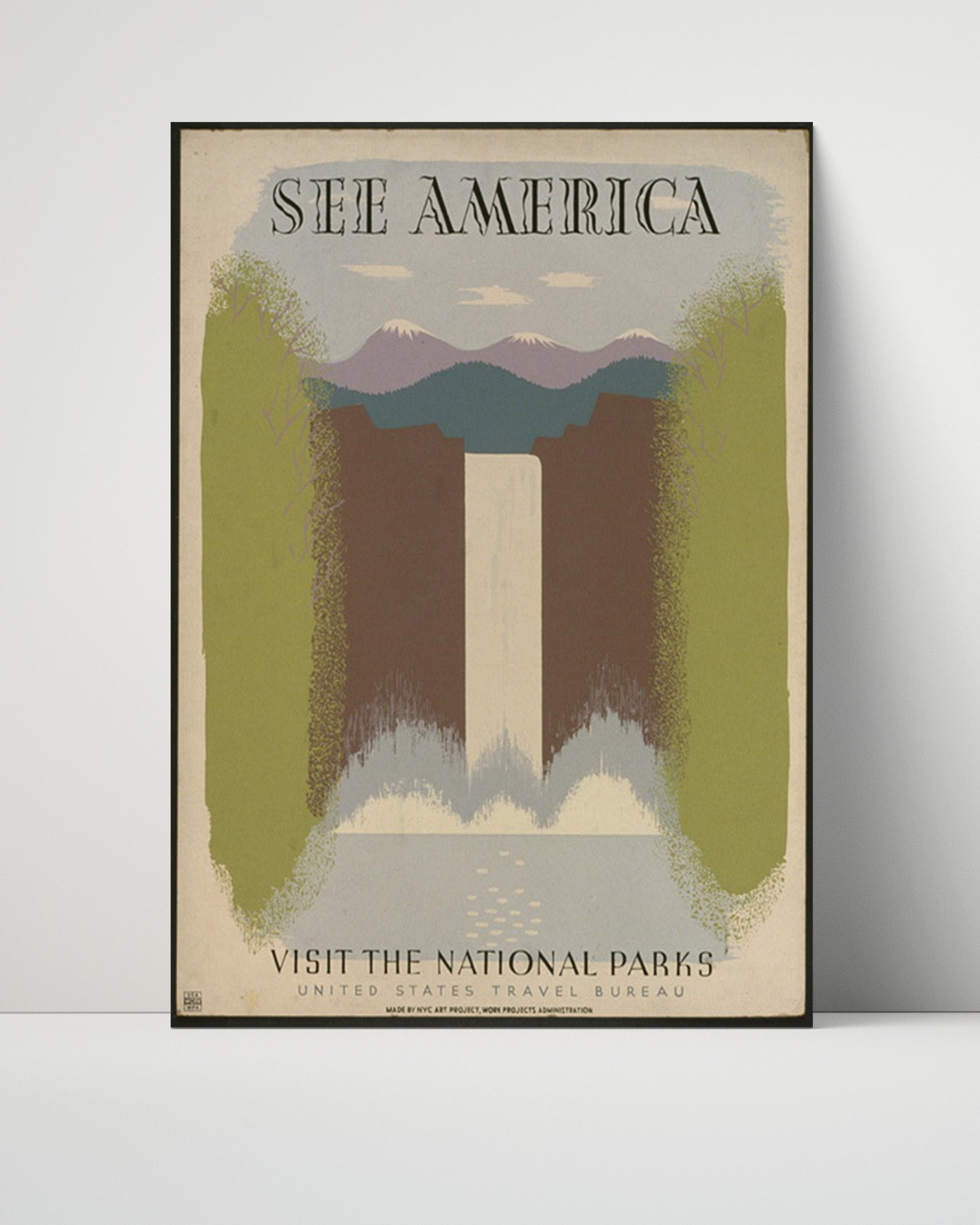 See America Visit the National Parks Vintage Travel Print 16x20 Unframed Print travel wall art print
