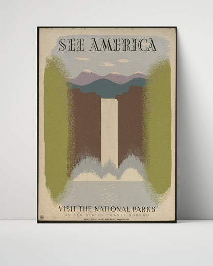 Classic Travel Unframed Poster -  See America - Visit the National Parks