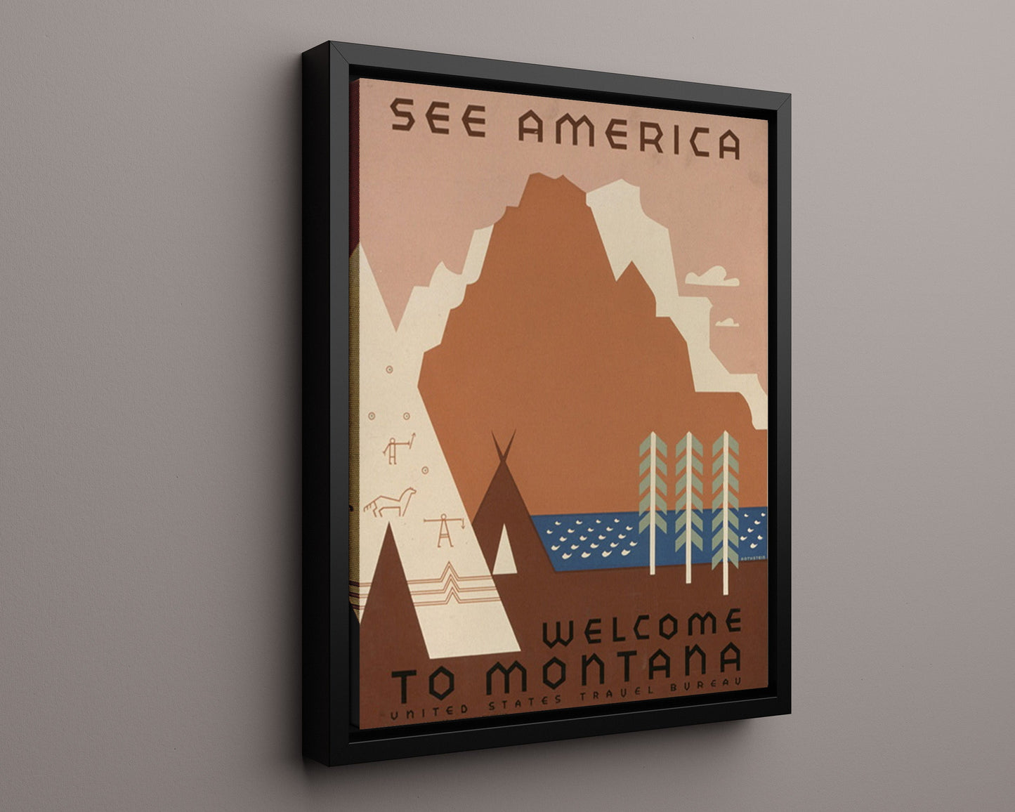 Classic Travel Poster - See America - Welcome to Montana