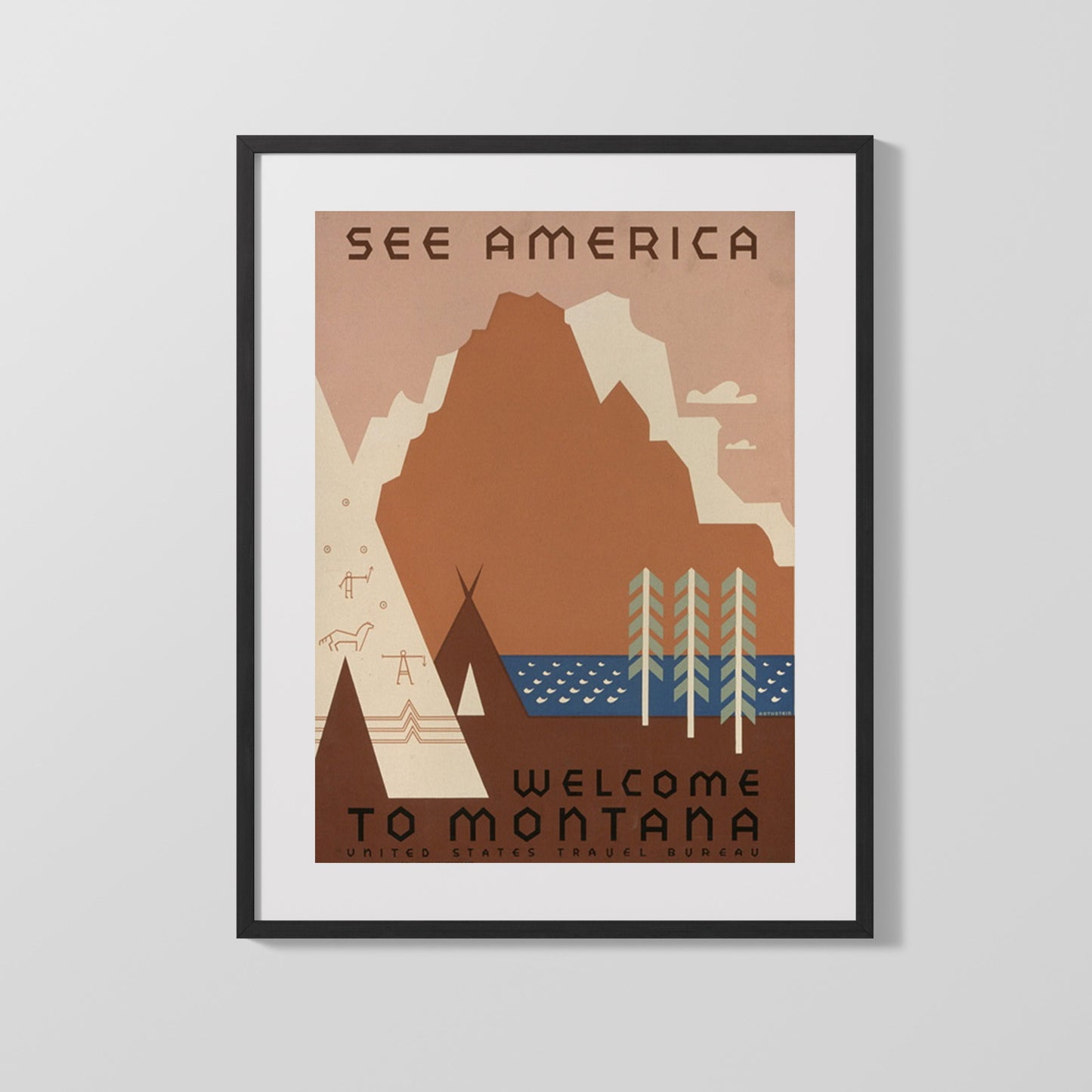 Classic Travel Poster - See America - Welcome to Montana