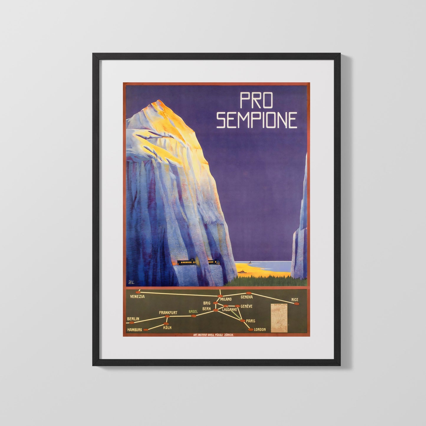 Classic Travel Poster - Simplon - Pro Sempione