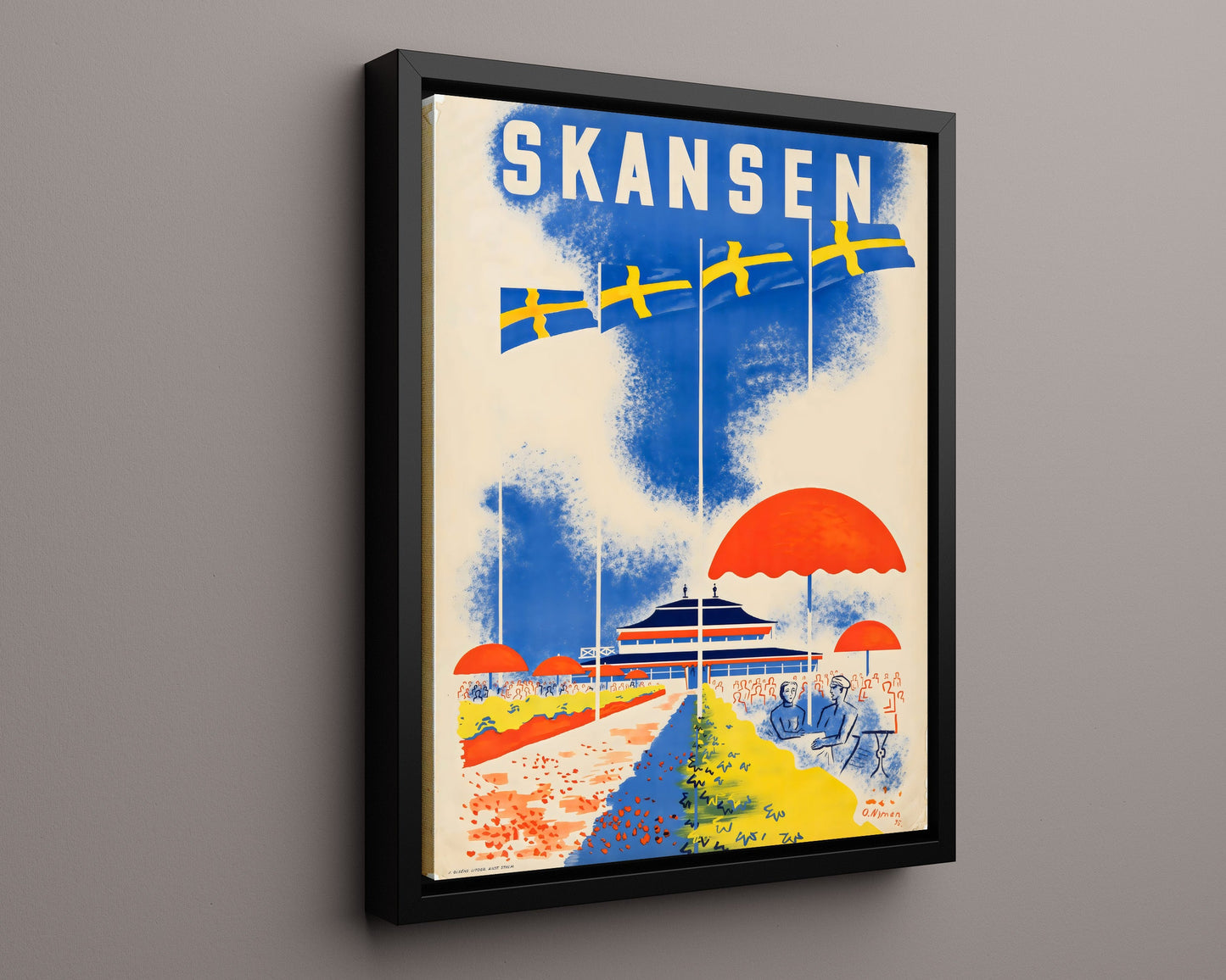 Classic Travel Poster - Skansen - Sweden