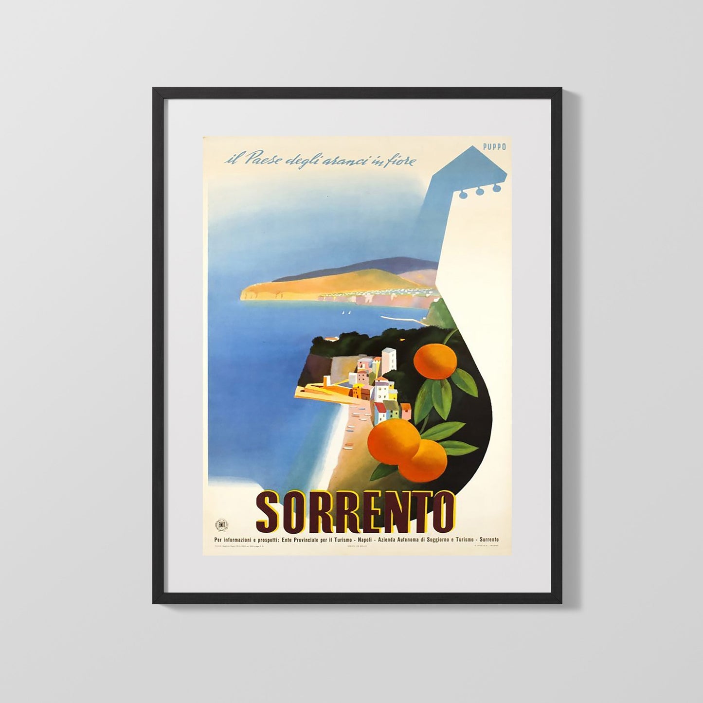 Classic Travel Poster - Sorrento - Italy Travel Vintage Framed Prints Gallery Frame 16x20