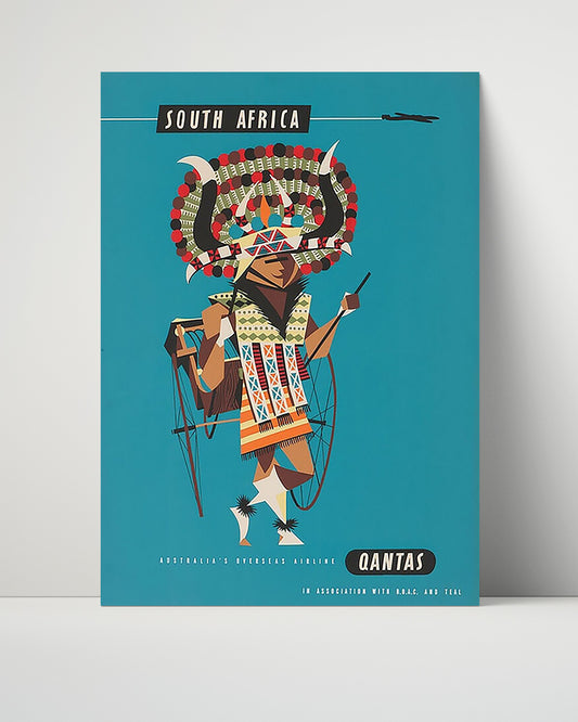 South Africa Qantas - Travel - 16x20 Unframed Print