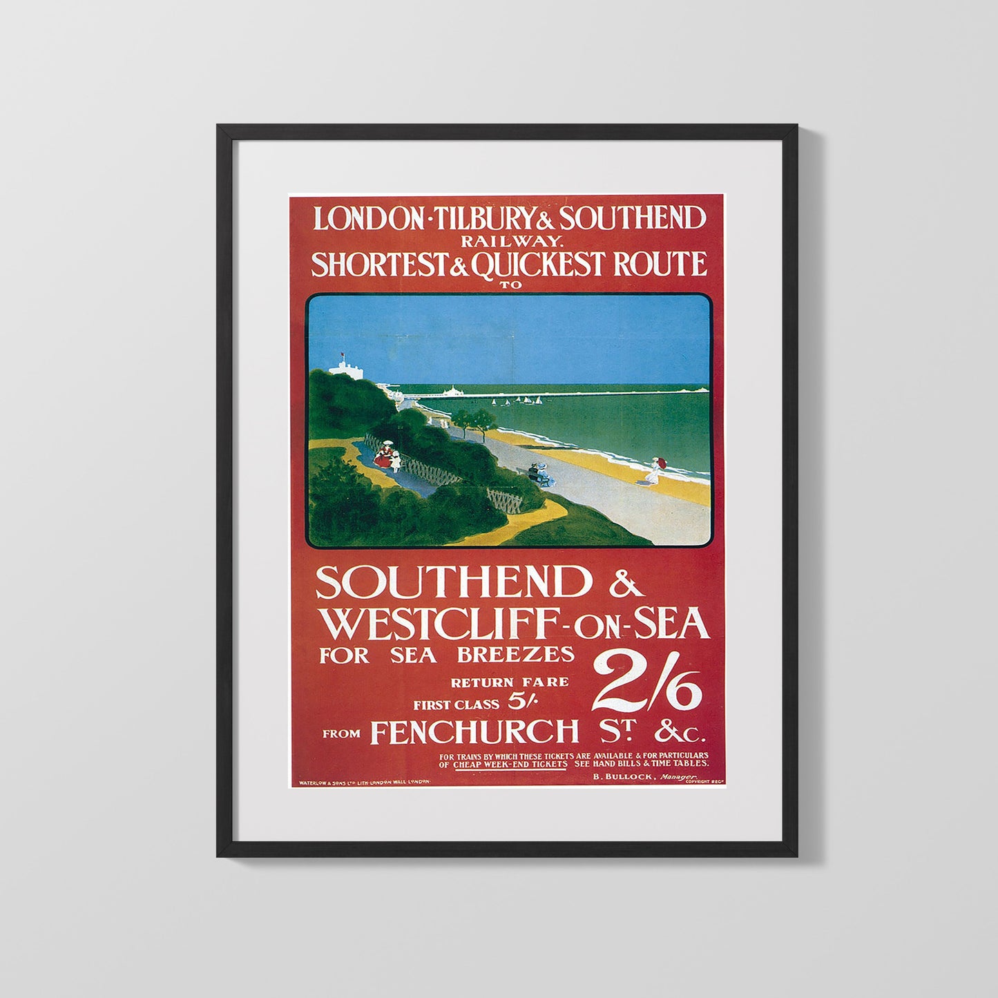 Classic Travel Poster - Southend - Seaside