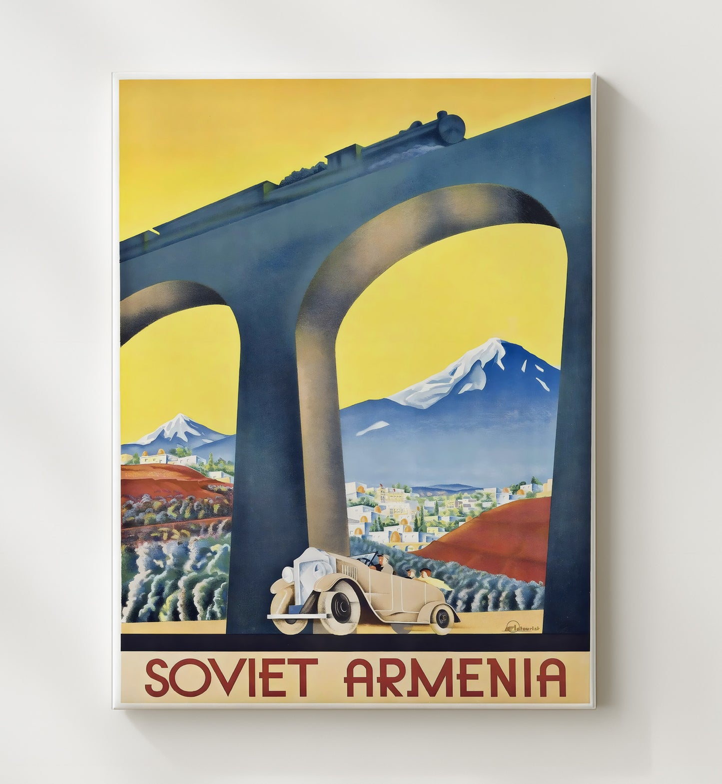 Soviet Armenia Railway Vintage Travel Print 20x24 Canvas travel wall art print