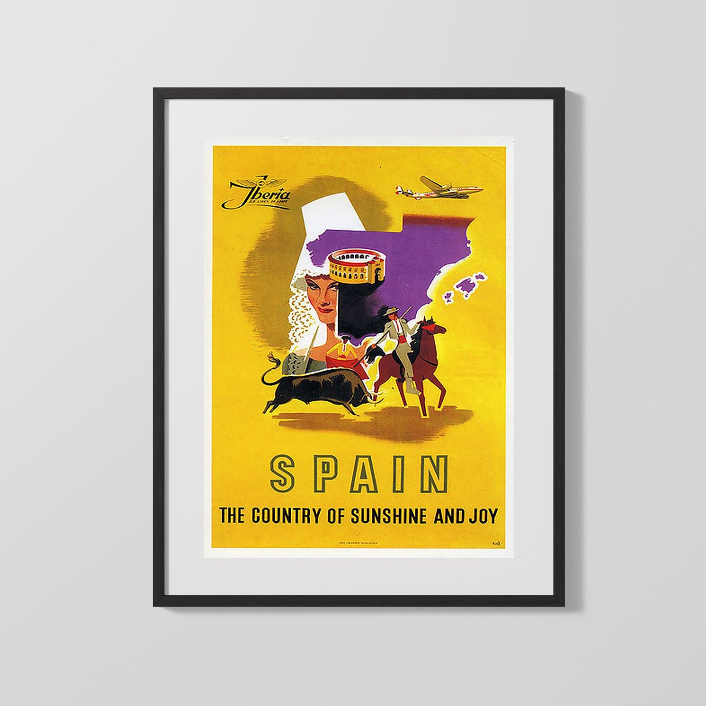 Classic Travel Poster - Spain - Iberia Bullfighting and Flamenco