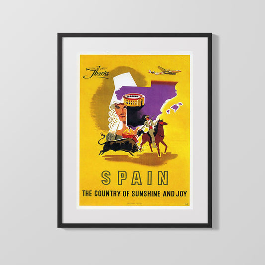 Classic Travel Poster - Spain - Iberia Bullfighting and Flamenco