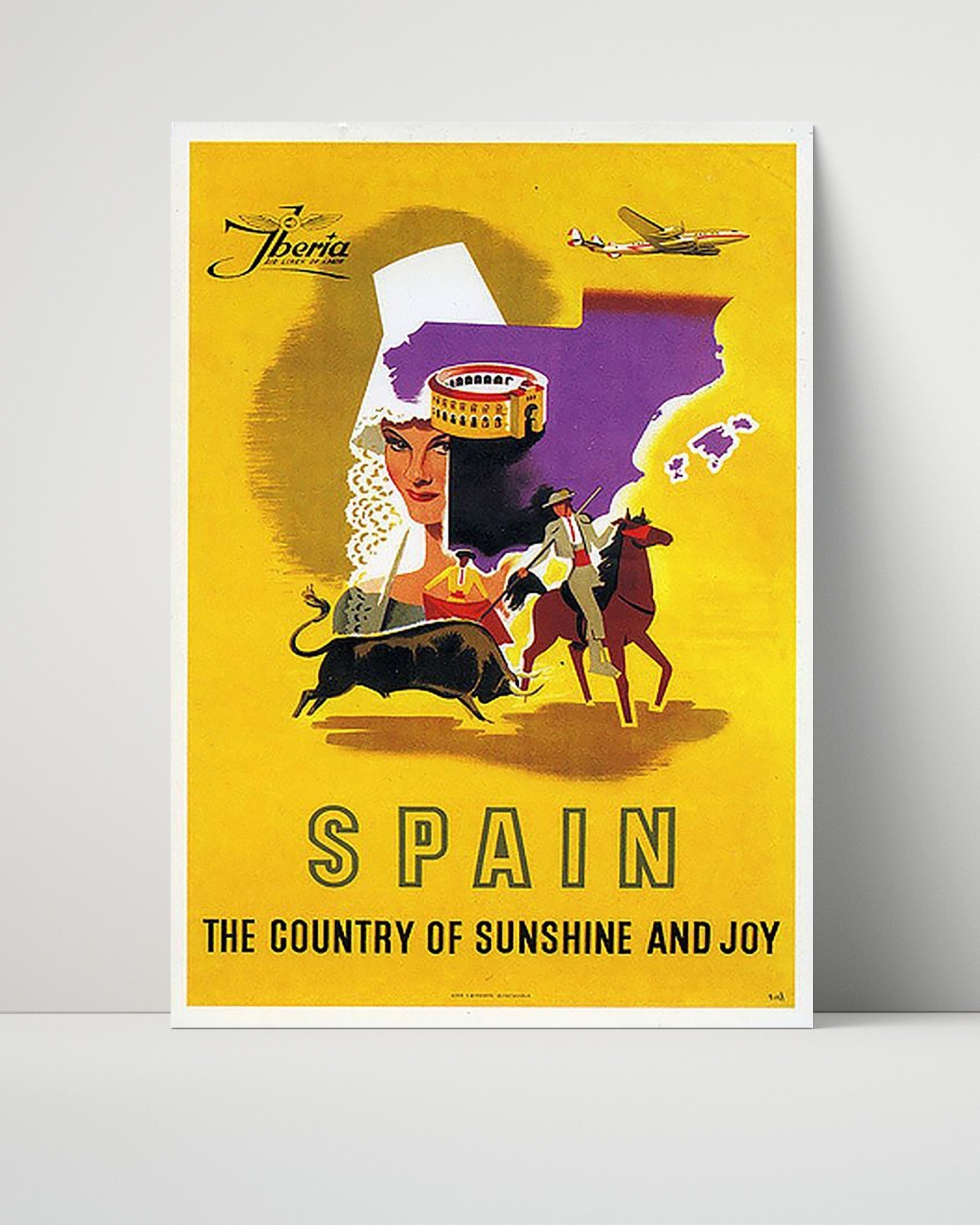 Classic Travel Unframed Poster -  Spain - Iberia Bullfighting and Flamenco