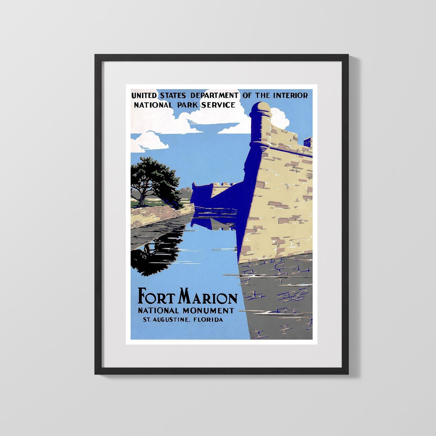 Classic Travel Poster - St Augustine - Fort Marion Alt