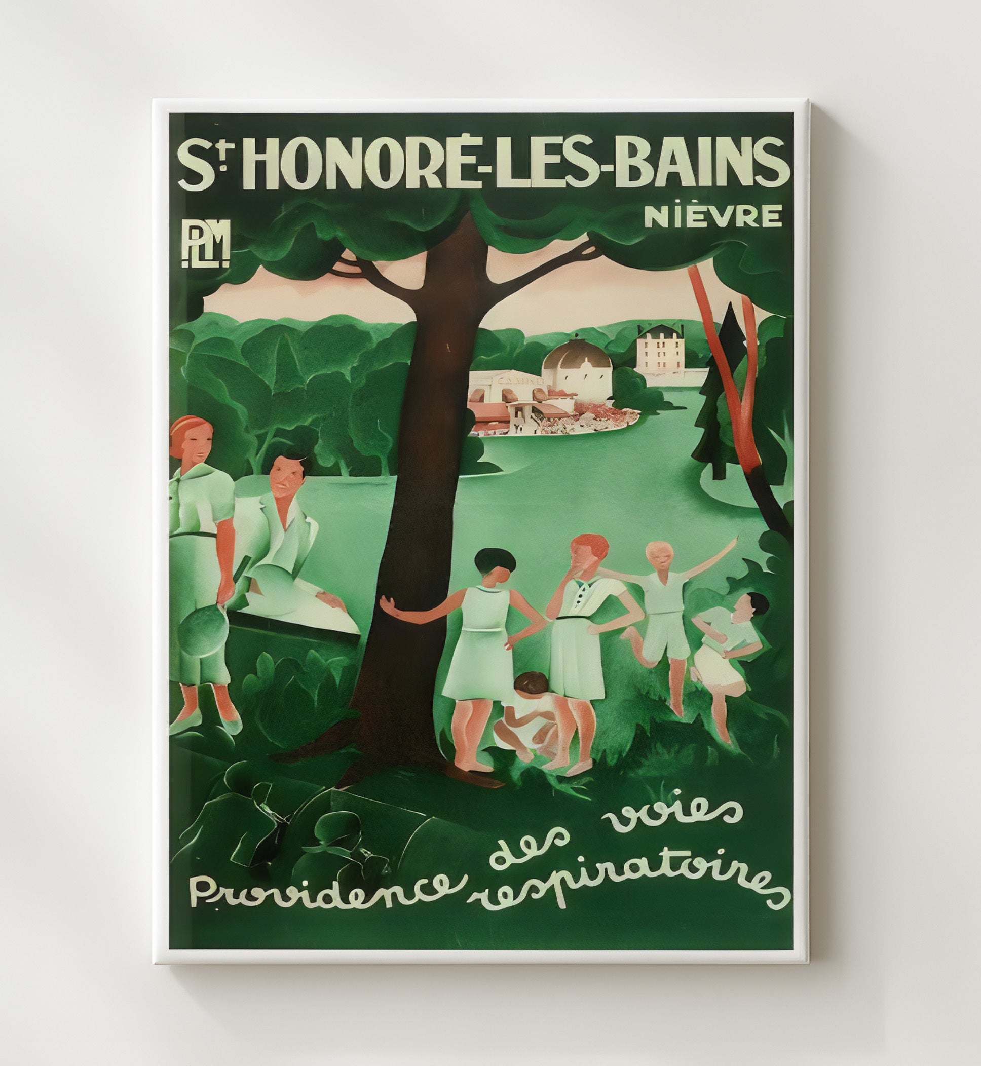 St Honore France Vintage Travel Print 20x24 Canvas travel wall art print