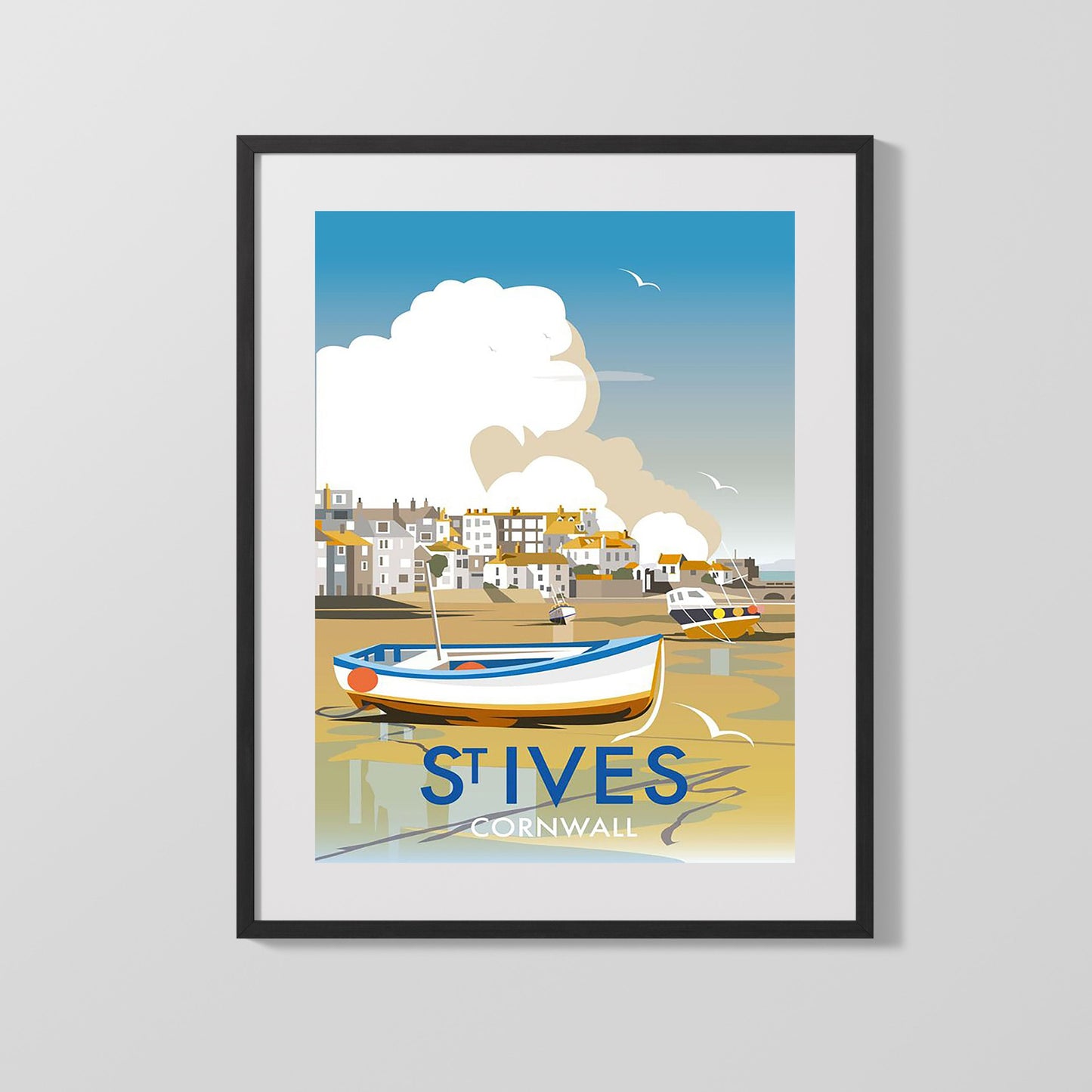 Classic Travel Poster - St Ives - Cornwall Coast