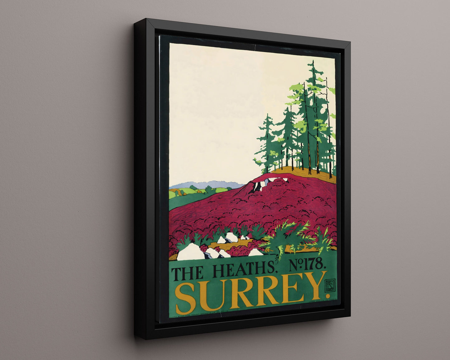 Classic Travel Poster - Surrey - The Heaths