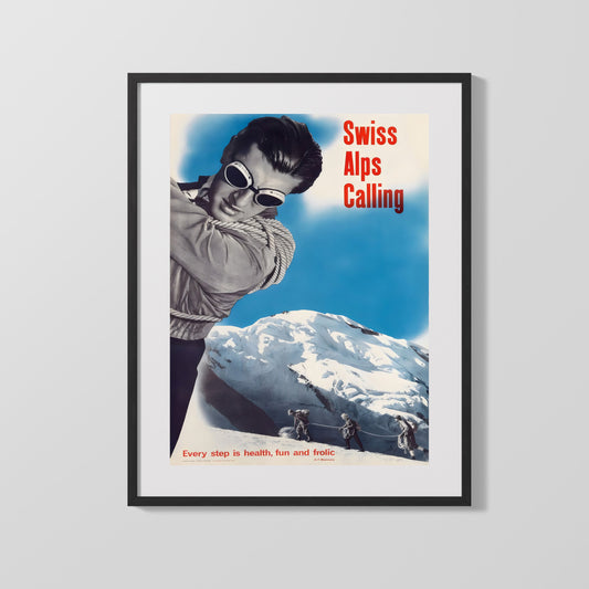 Classic Travel Poster - Swiss Alps - Calling