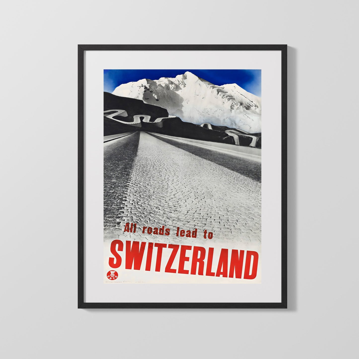 Classic Travel Poster - Switzerland - Alpine Roads