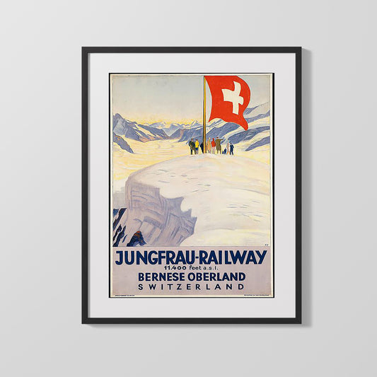 Classic Travel Poster - Switzerland - Jungfrau Railway