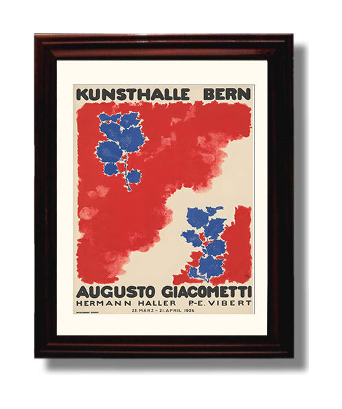 Switzerland Kunsthalle Bern Giacometti Exhibition Vintage Travel Print 8x10 Beveled Frame travel wall art print