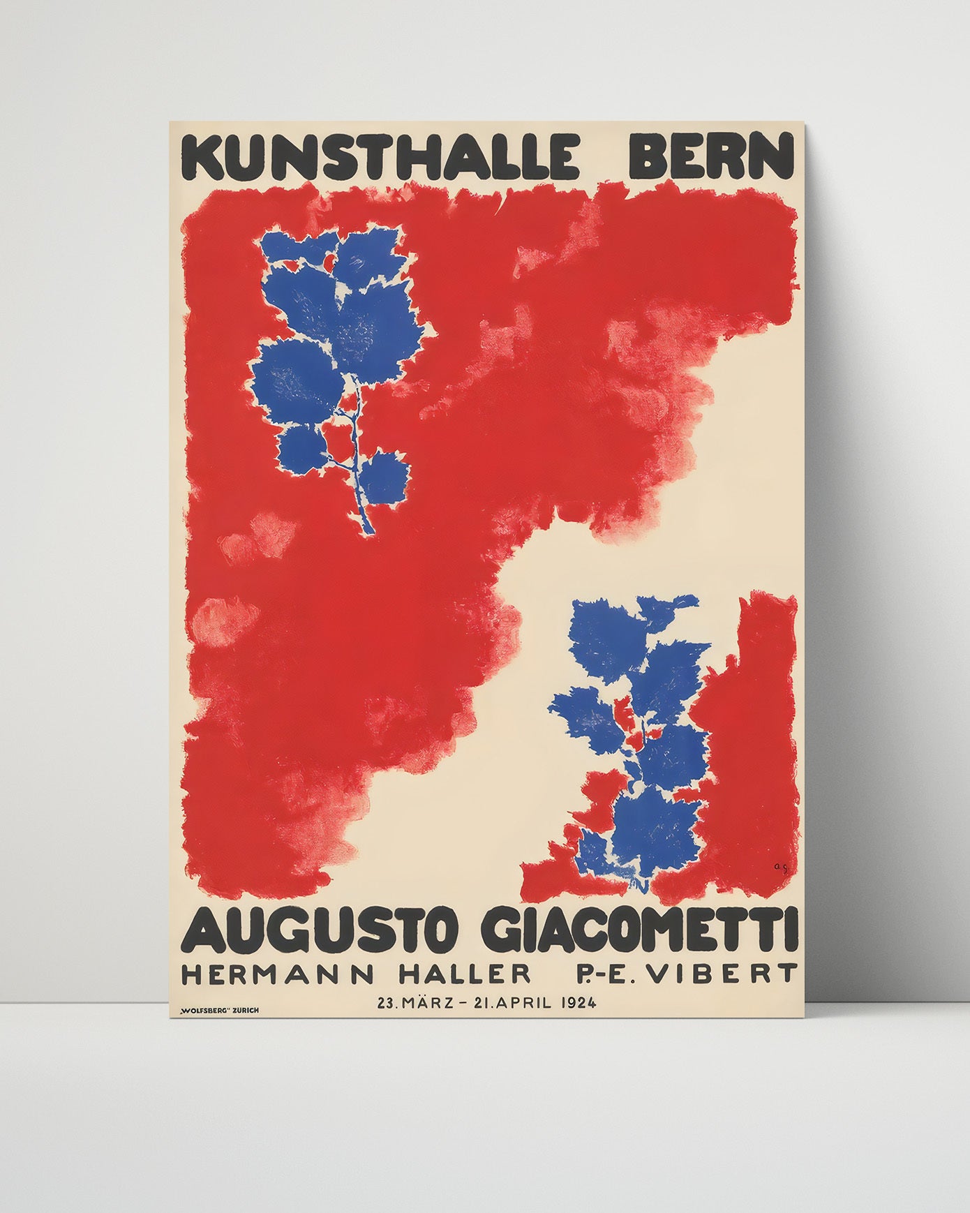 Switzerland Kunsthalle Bern Giacometti Exhibition Vintage Travel Print 16x20 Unframed Print travel wall art print