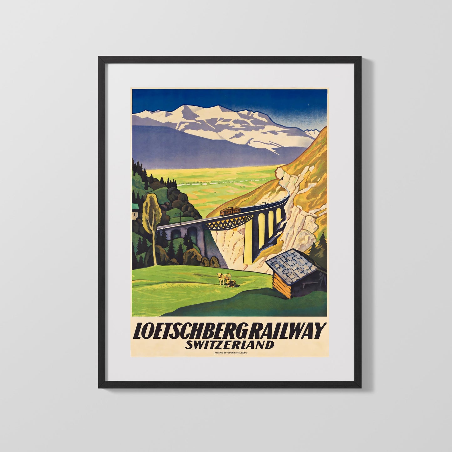 Classic Travel Poster - Switzerland - Loetschberg Railway