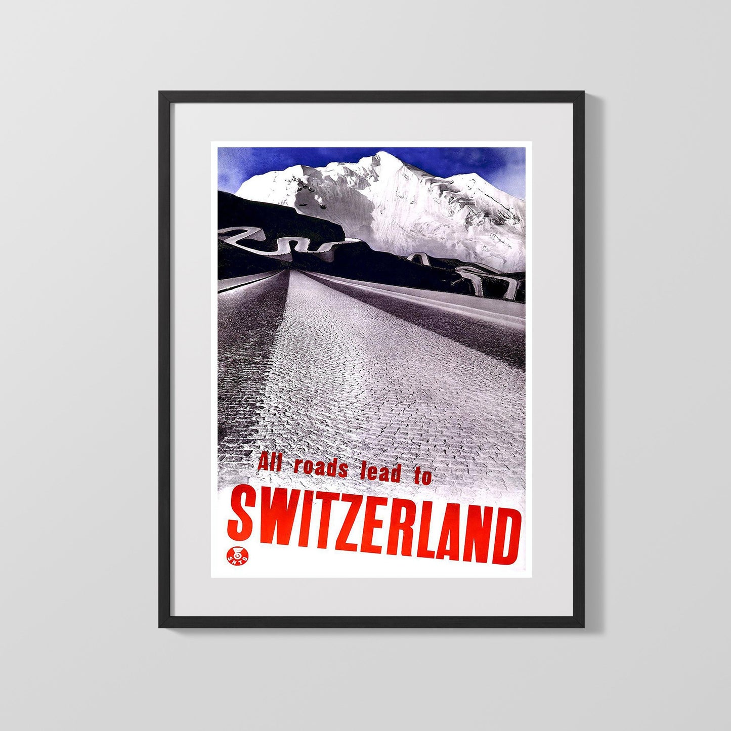 Classic Travel Poster - Switzerland - Mountain Roads