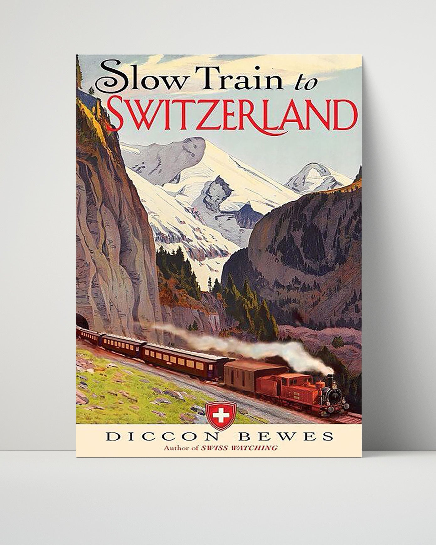 Switzerland Slow Train Vintage Travel Print 16x20 Unframed Print travel wall art print