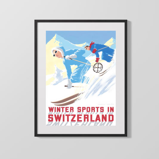Classic Travel Poster - Switzerland - Winter Sports