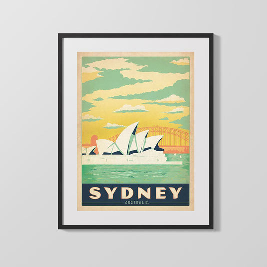 Classic Travel Poster - Sydney - Opera House