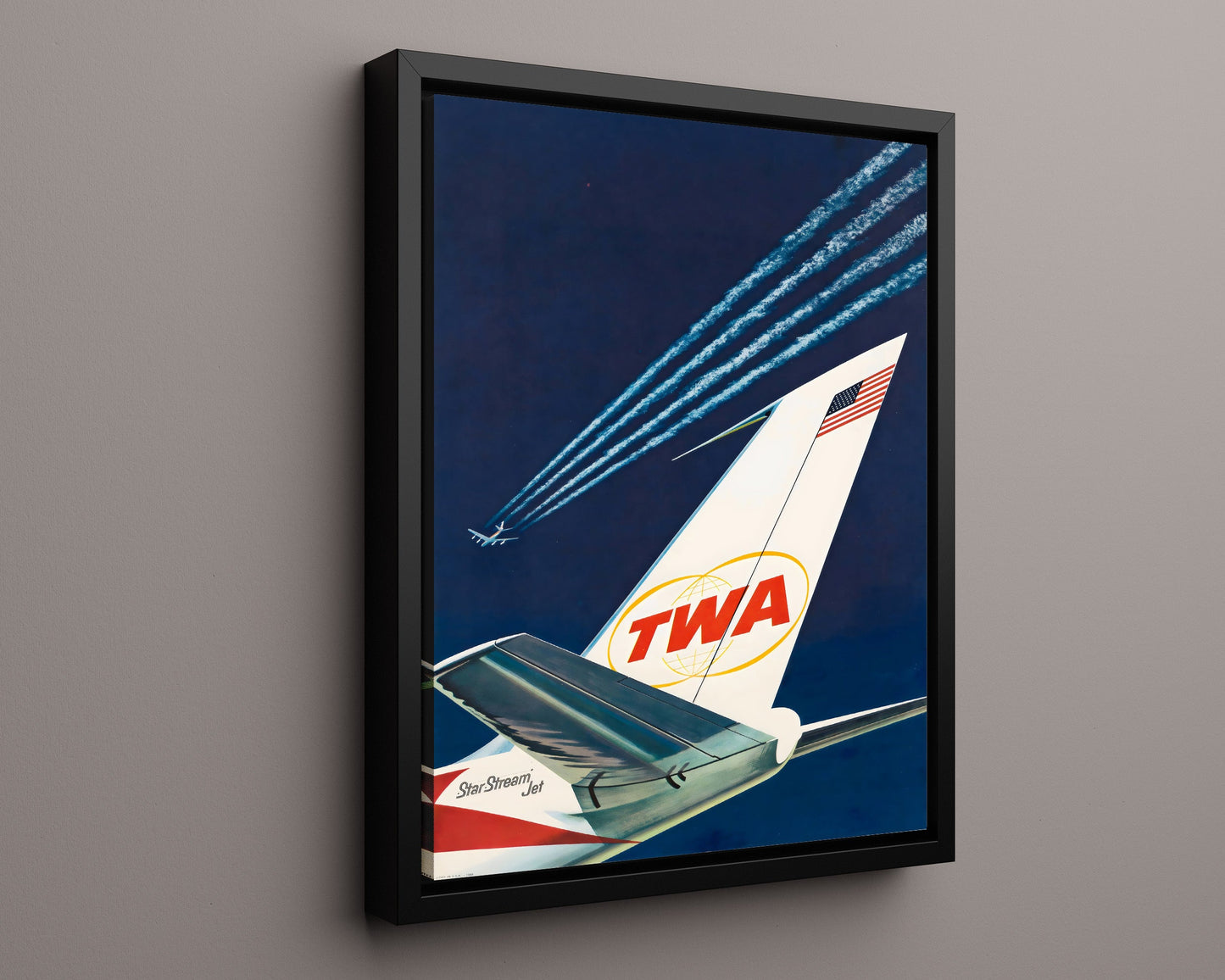 Classic Travel Poster - TWA - StarStream Jet