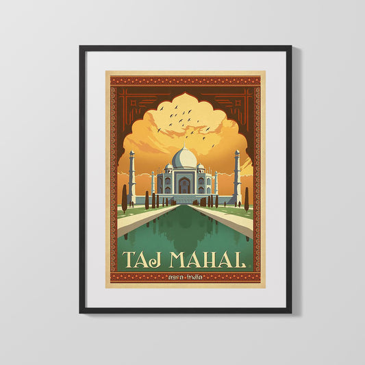 Classic Travel Poster - Taj Mahal - India