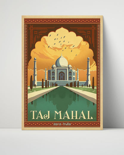 Classic Travel Unframed Poster -  Taj Mahal - India