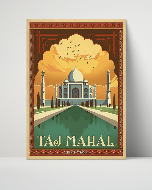 Classic Travel Unframed Poster -  Taj Mahal - India