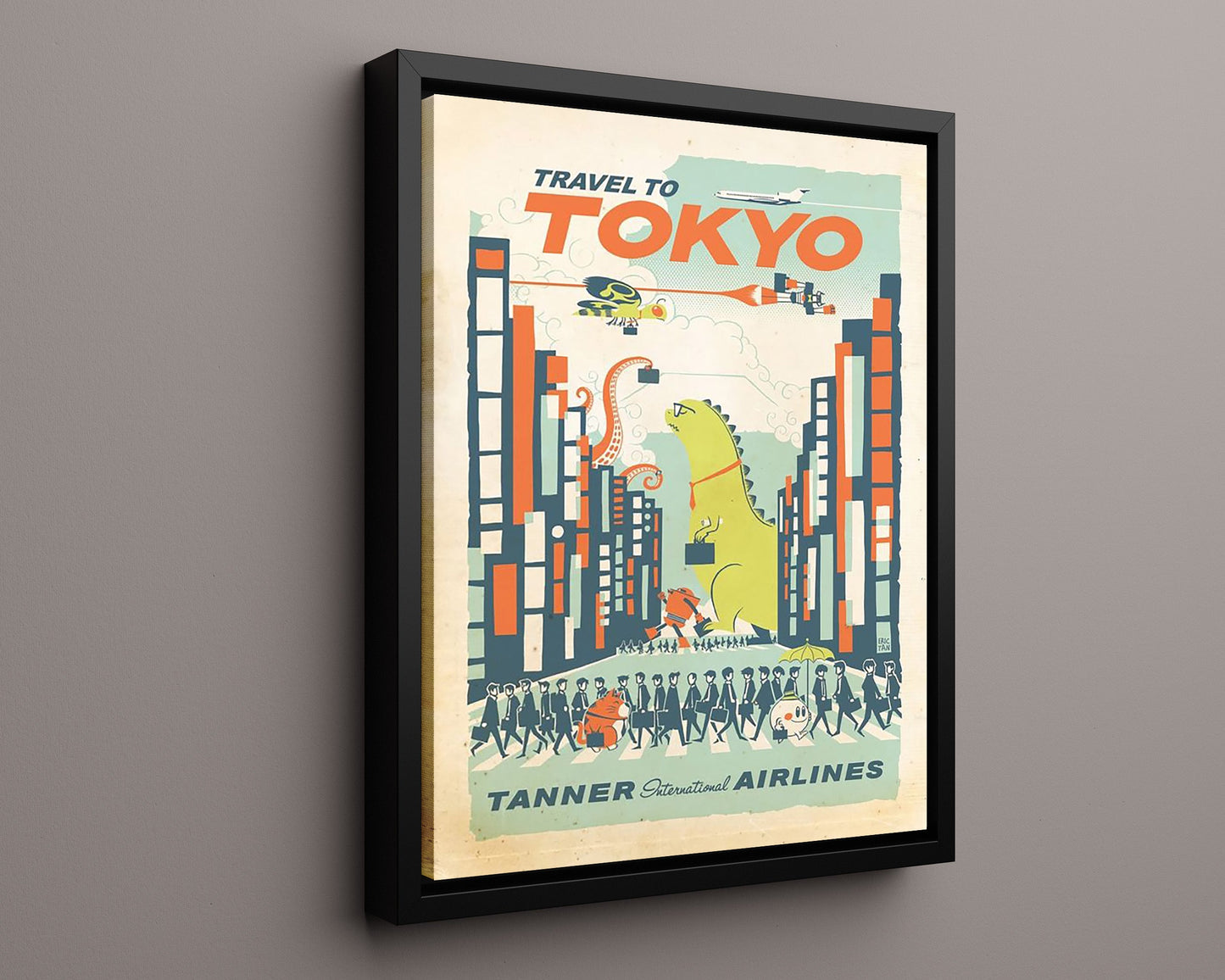 Classic Travel Poster - Tokyo - Tanner International Airlines
