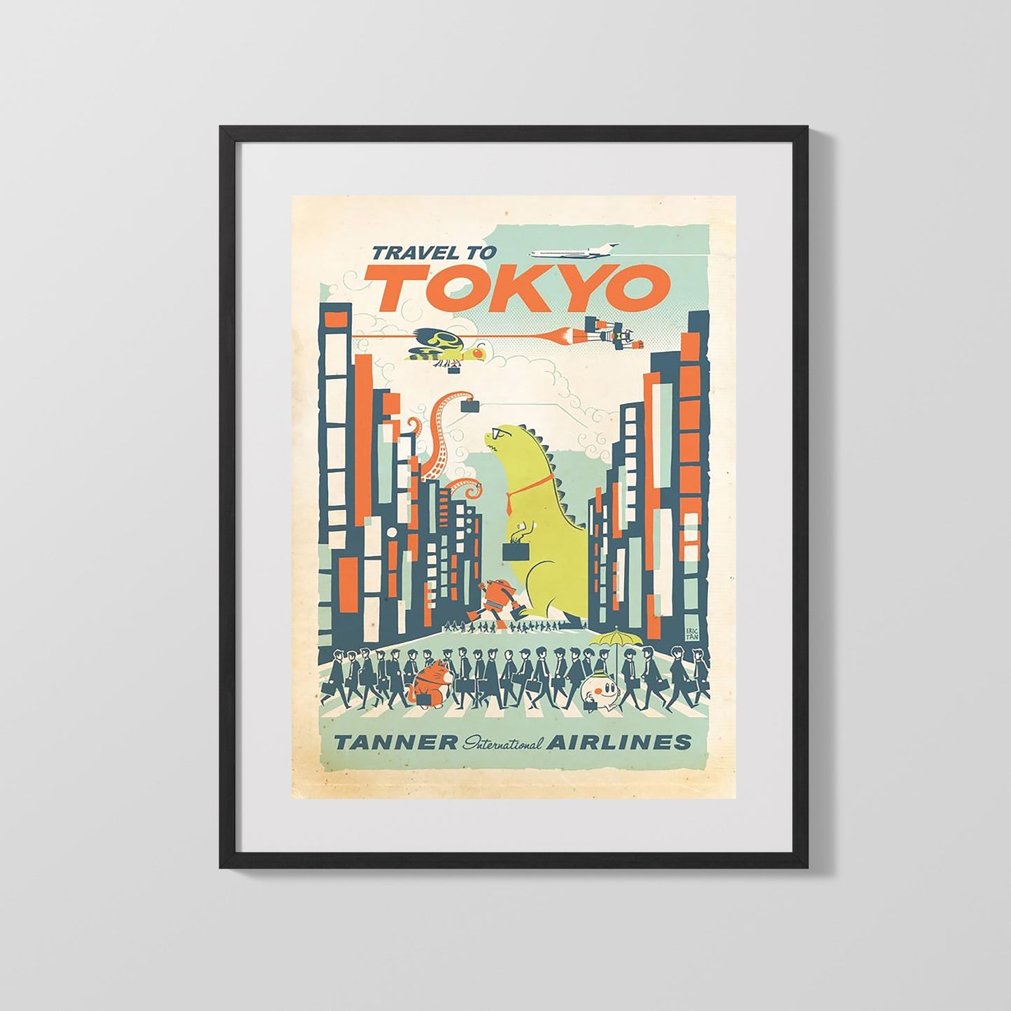 Classic Travel Poster - Tokyo - Tanner International Airlines