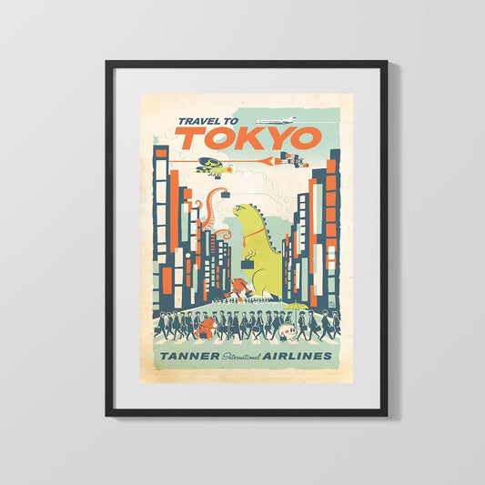 Classic Travel Poster - Tokyo - Tanner International Airlines