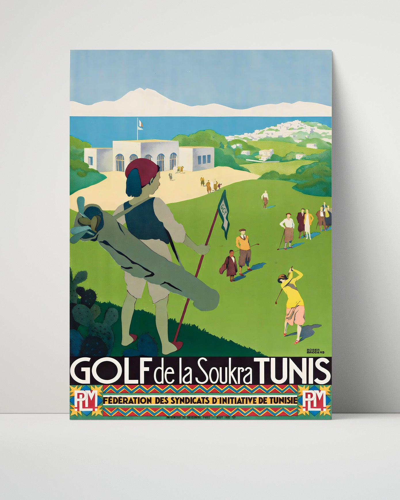 Tunis Golf Soukra Vintage Travel Print 16x20 Unframed Print travel wall art print