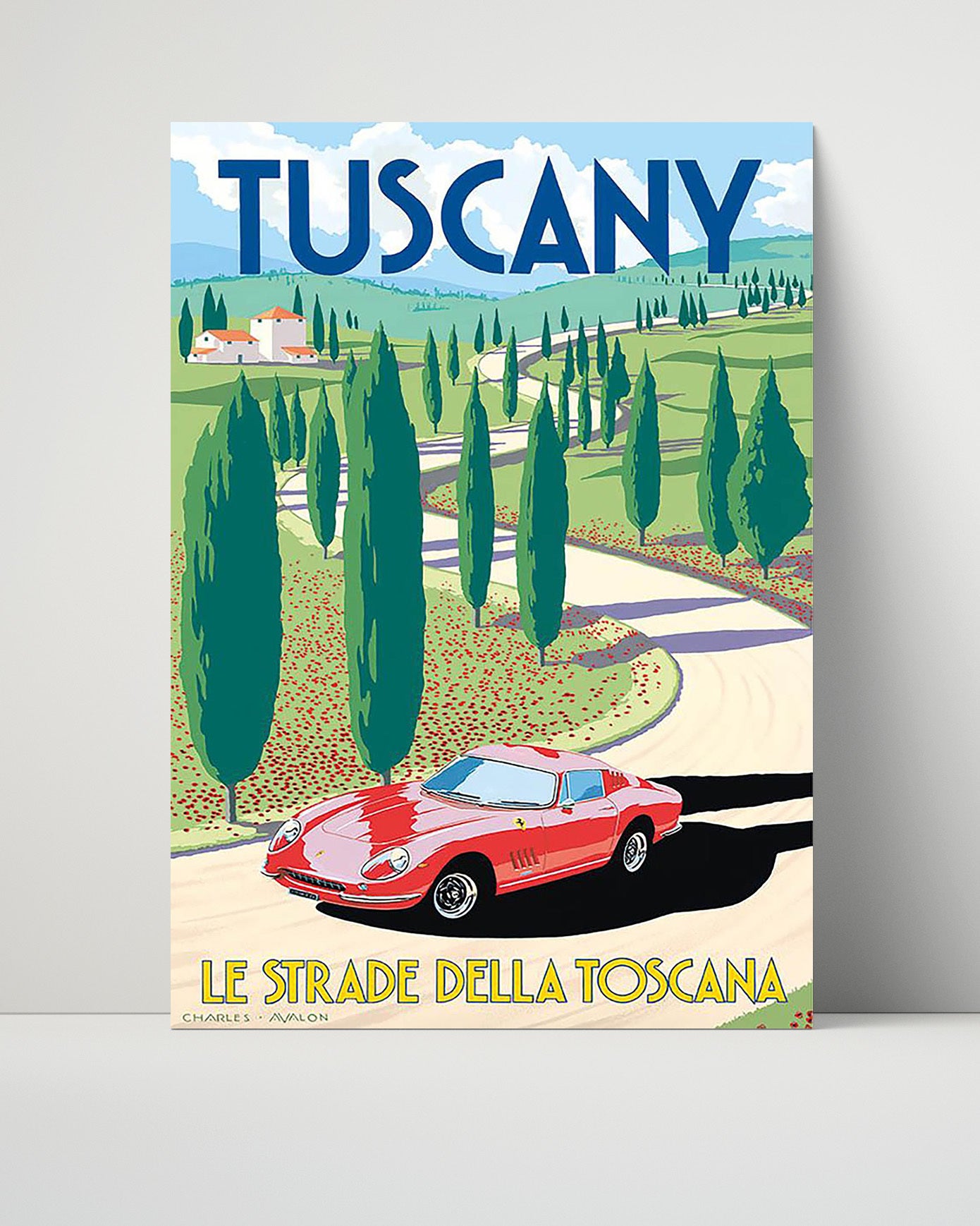Tuscany Le Strade della Toscana Vintage Travel Print 16x20 Unframed Print travel wall art print