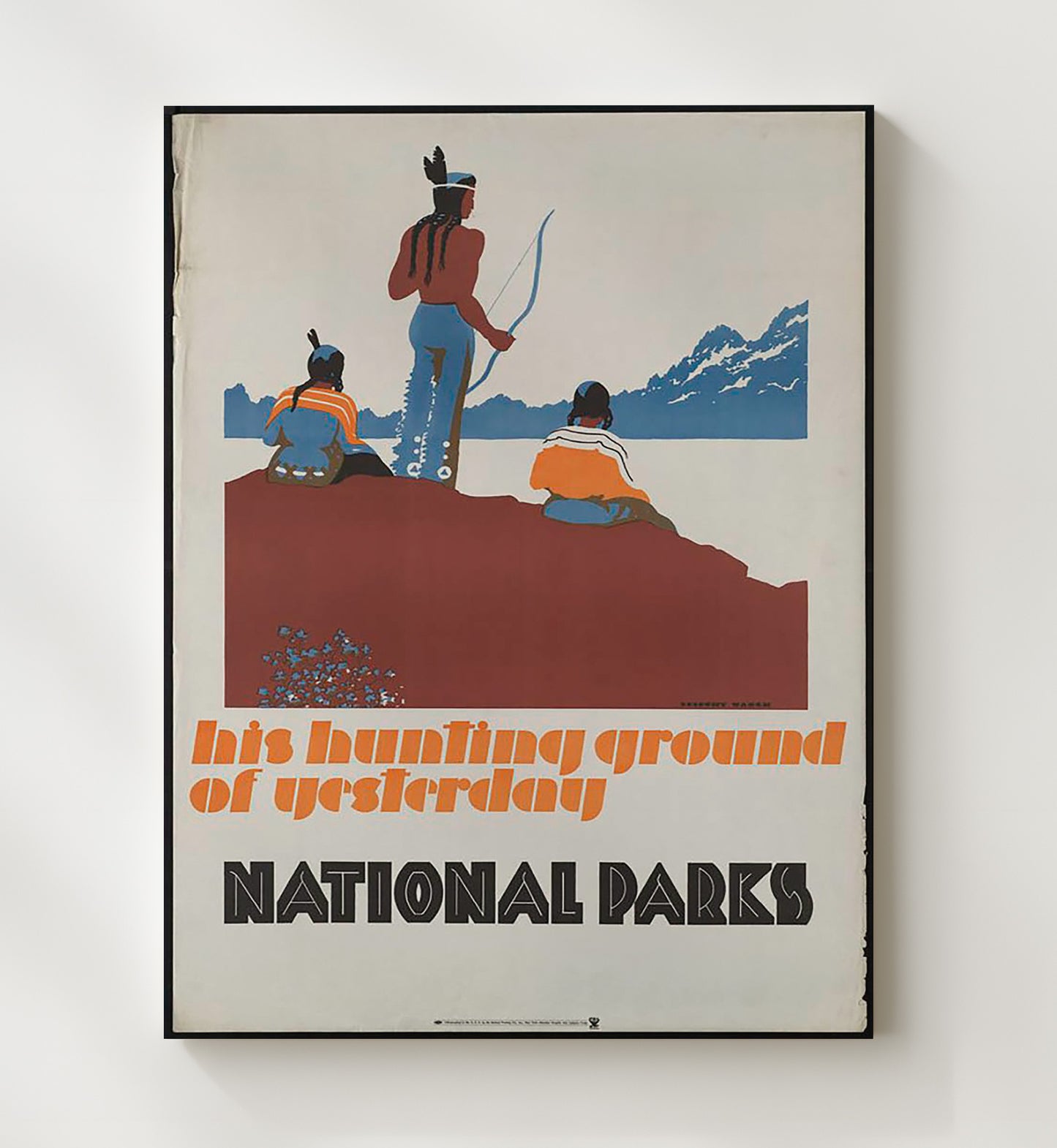 USA National Parks Native American Vintage Travel Print 20x24 Canvas travel wall art print