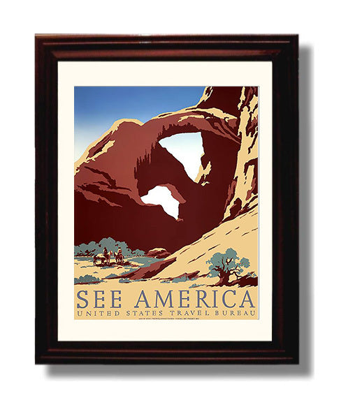 USA See America travel poster wall art 8x10 Canvas