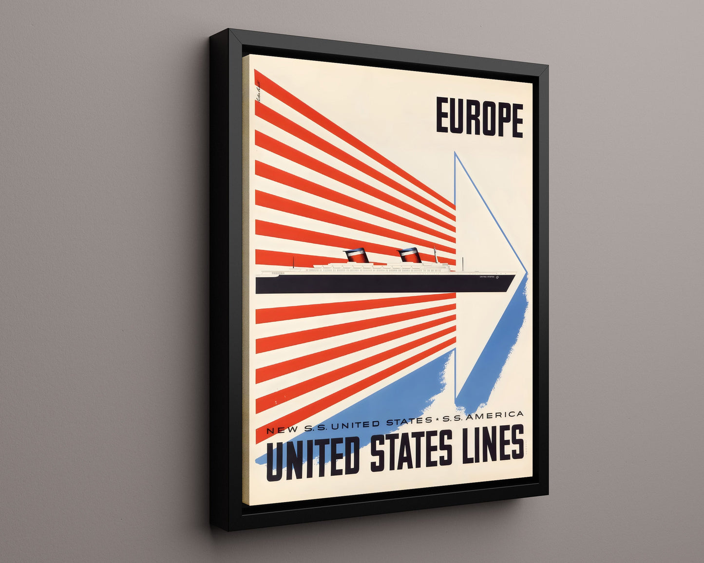 Classic Travel Poster - United States Lines - Europe