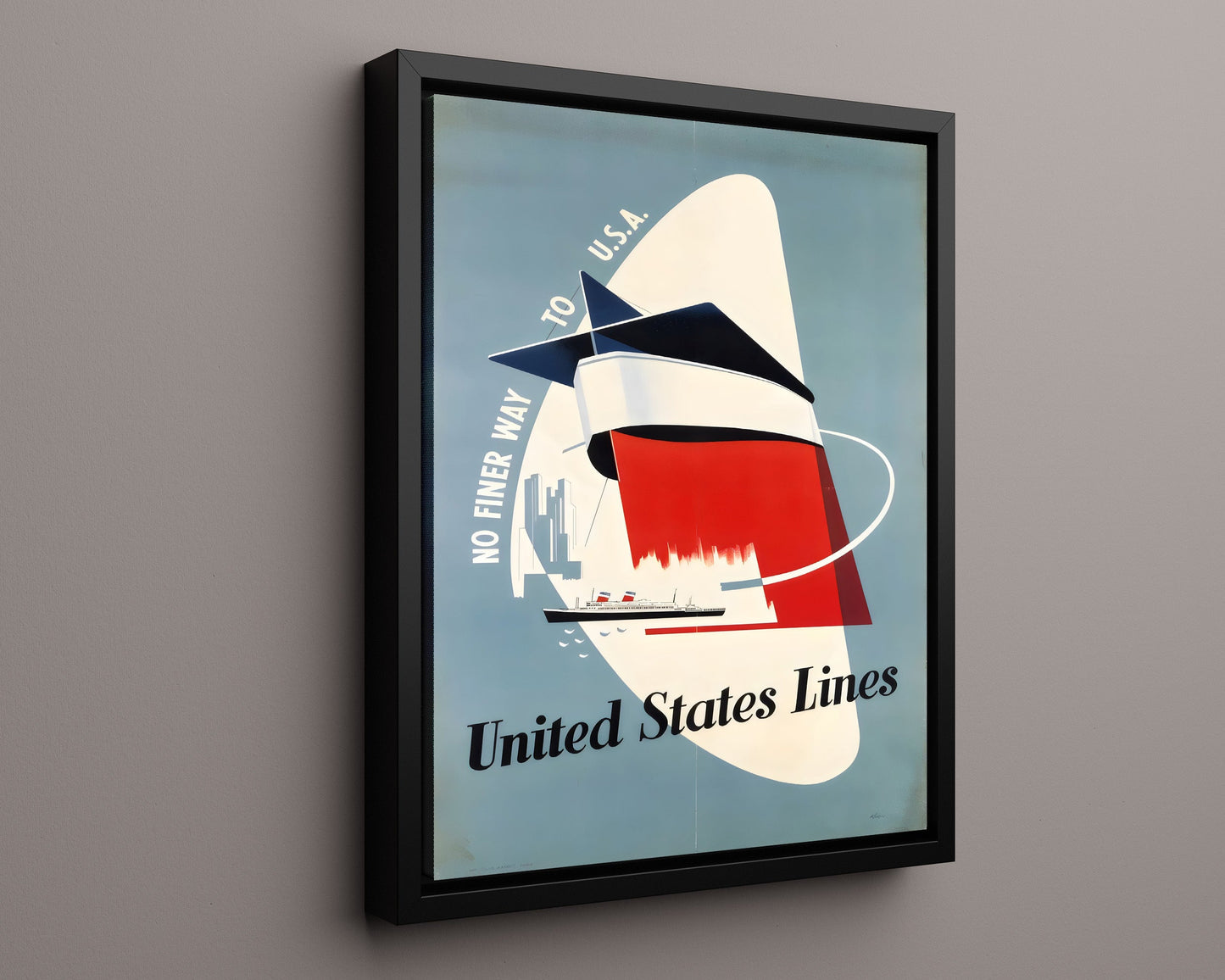 Classic Travel Poster - United States Lines - USA