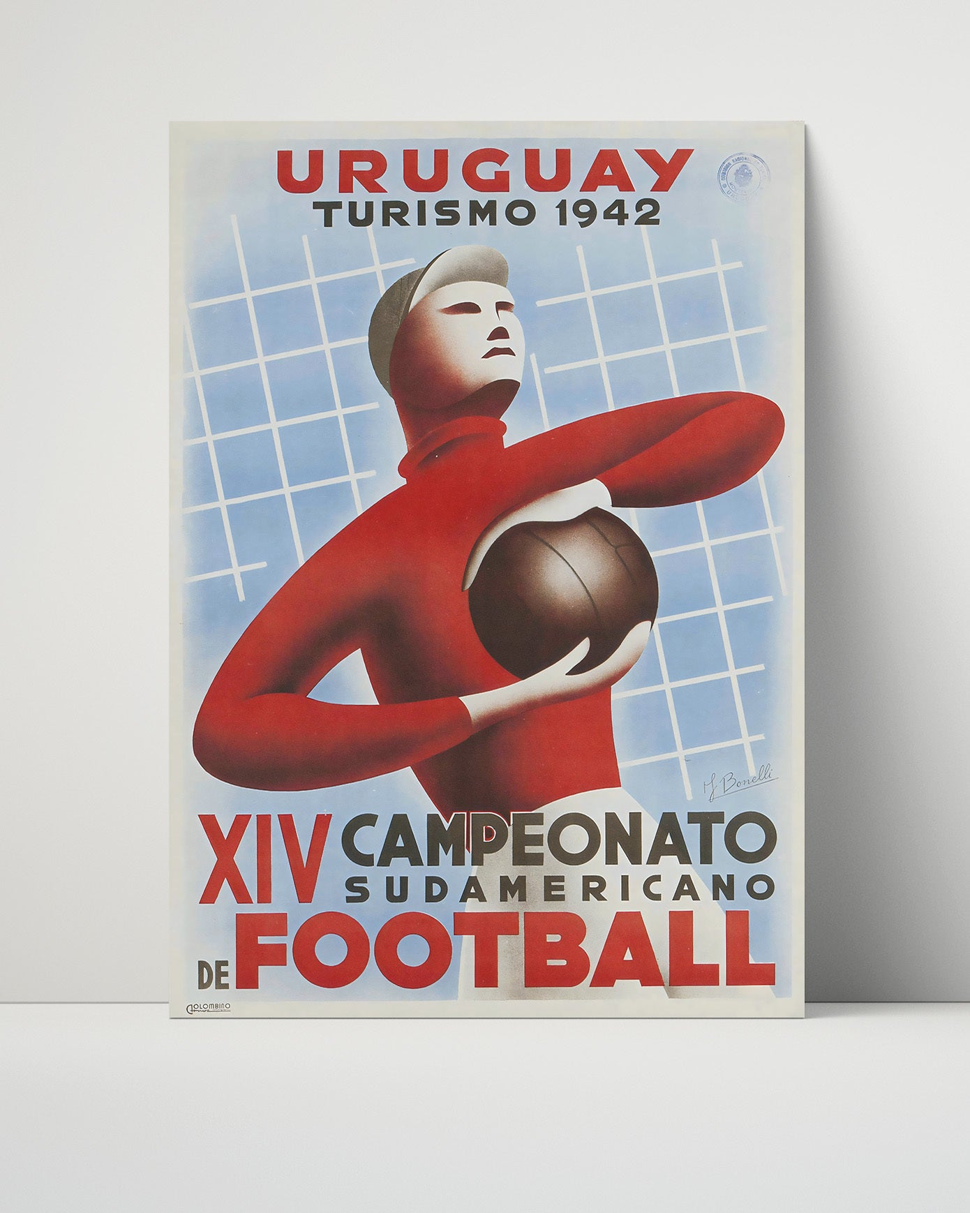Uruguay Football Championship Vintage Travel Print 16x20 Unframed Print travel wall art print