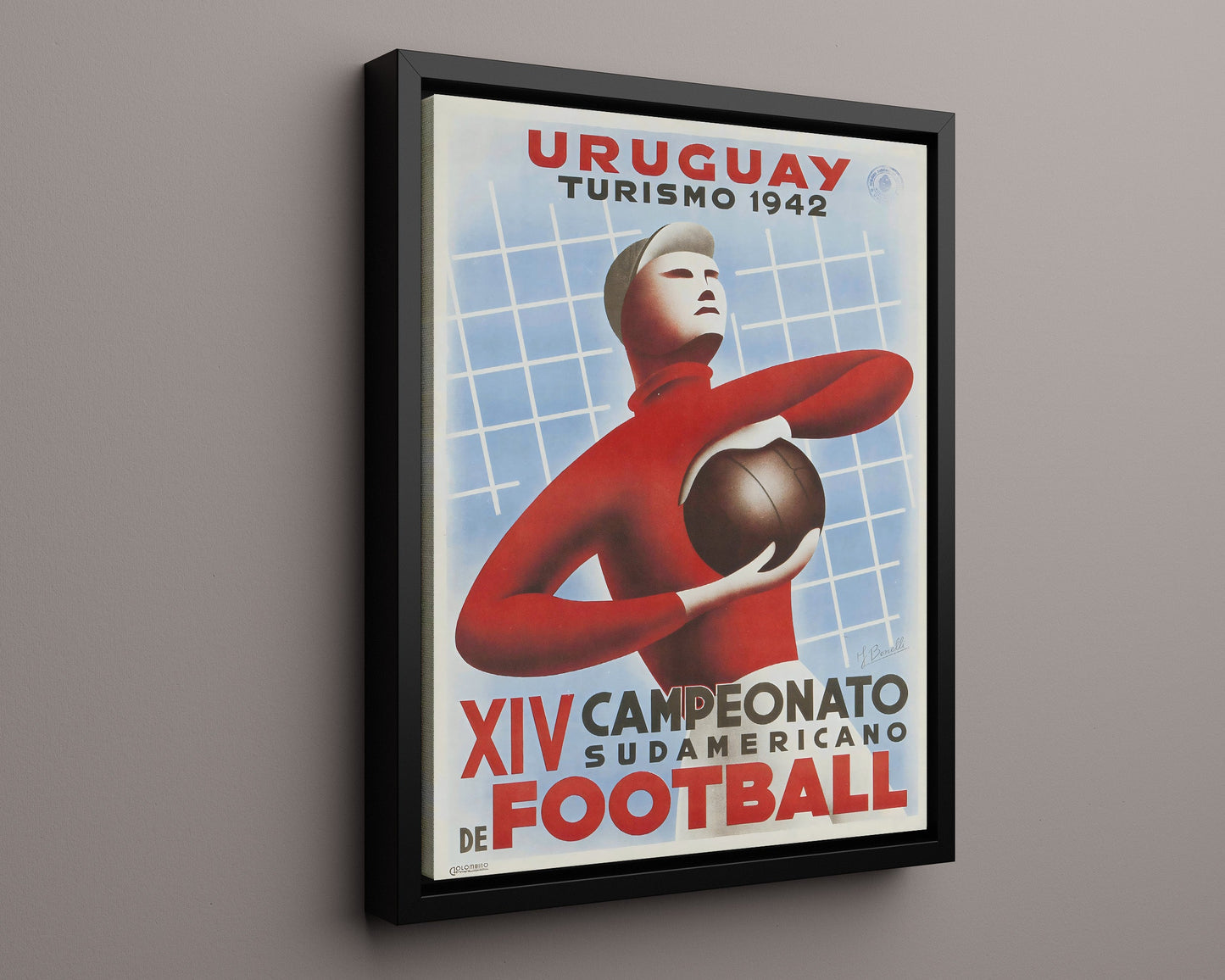 Classic Travel Poster - Uruguay - Football Championship